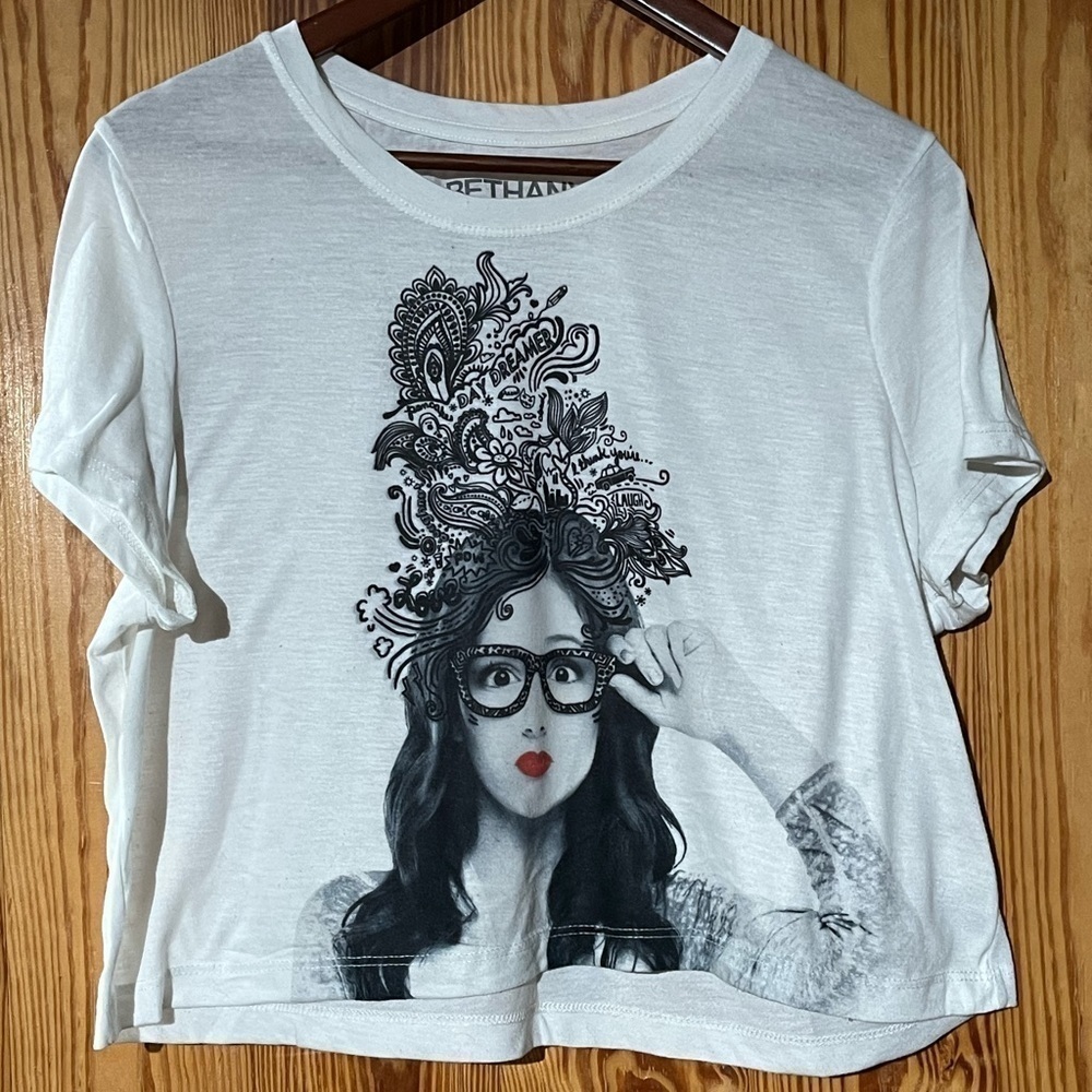 Aeropostale Bethany Moto Cropped T-Shirt